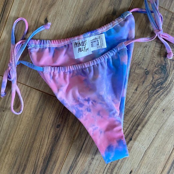 Princess Polly Pink/Purple Tie-Dye String Cheeky Bikini *NEVER WORN* - Picture 3 of 4